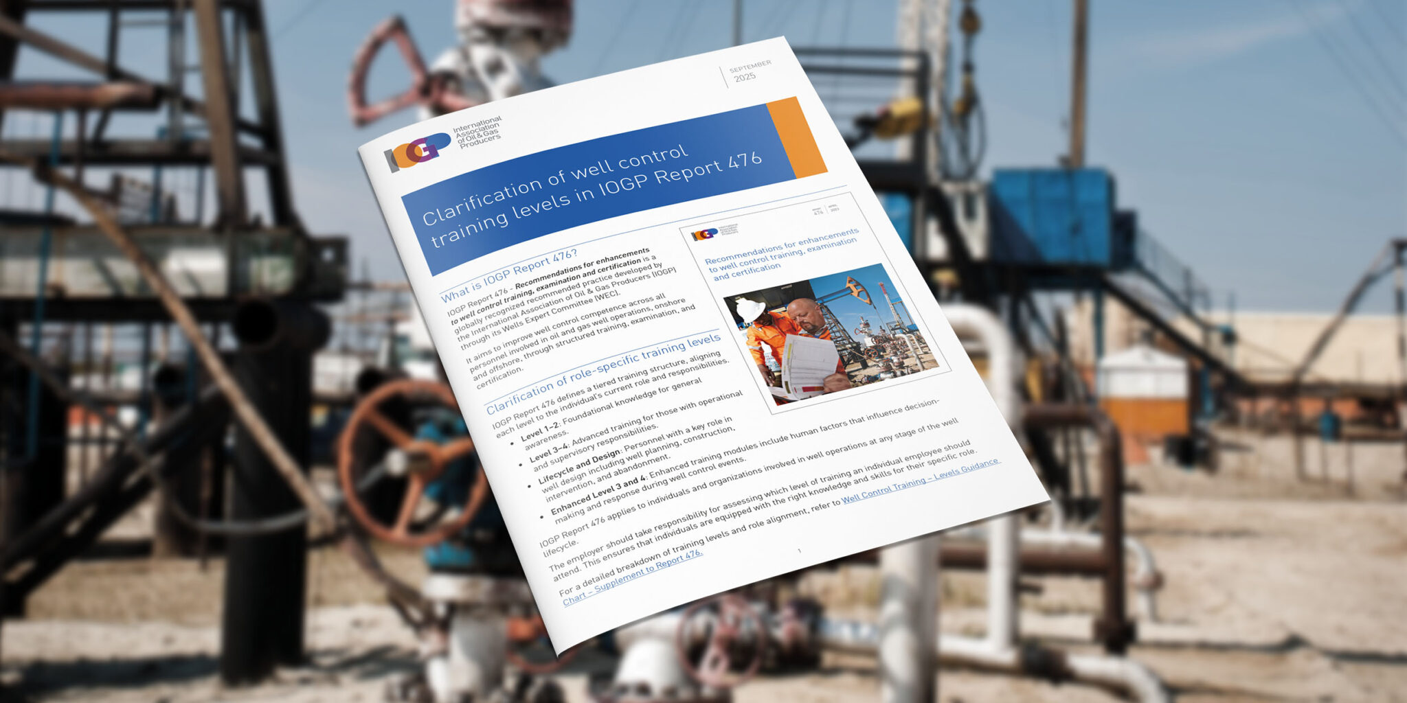 Clarification of well control training levels in IOGP Report 476